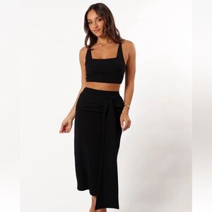 NWOT SNDYS. Black Zanita Skirt Set, Size XS